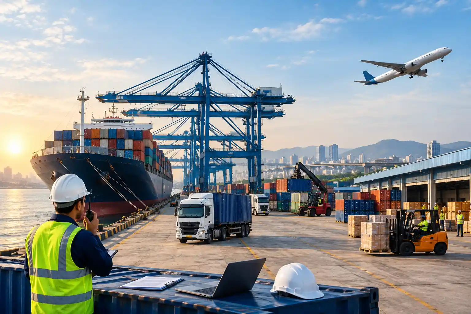 Logistics operations and freight forwarding in Navi Mumbai near JNPT